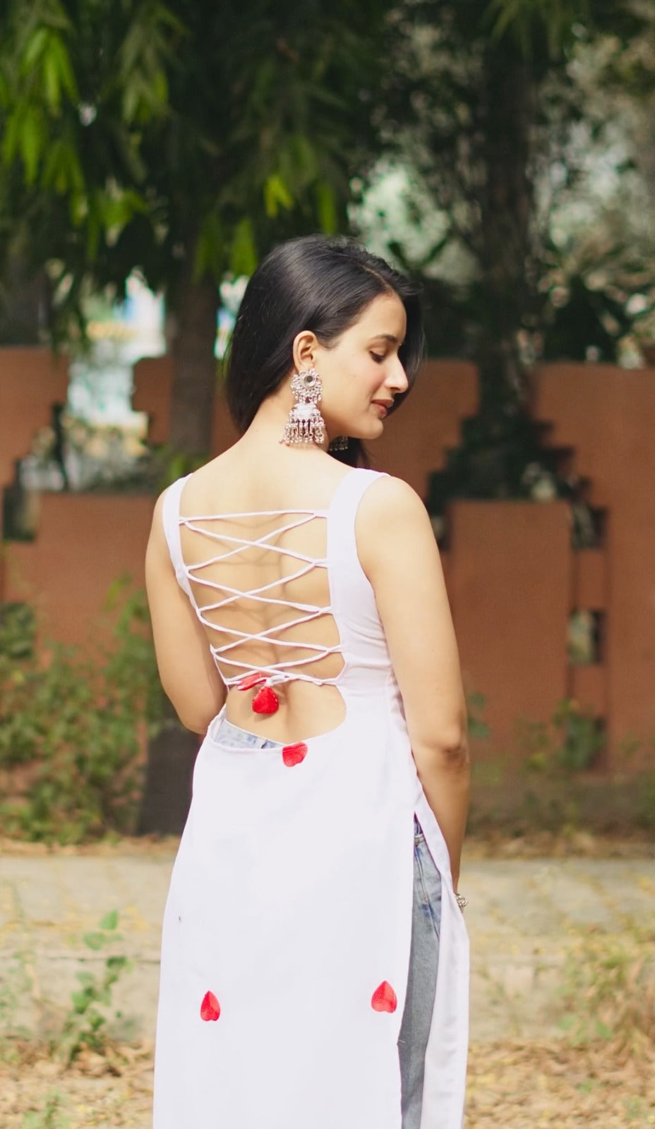 Criss Cross Backless Kurti
